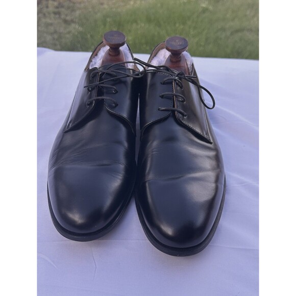 12 Men’s BOSS Plain Toe Derby Lace Up Leather Dress Shoes UK 11